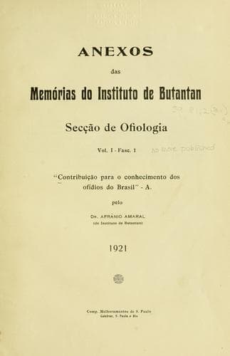 "Contribui para o conhecimento dos ofos do Brasil.