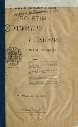 Boltim comemorativo do 5 centenario da tomada de Ceuta ... 21 d'agosto de 1915
