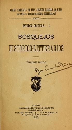 Bosquejos historico-litterarios