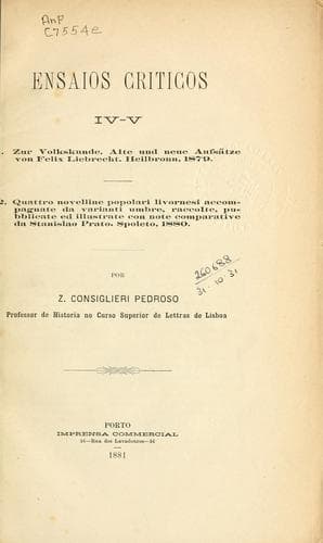 Ensaios criticos.