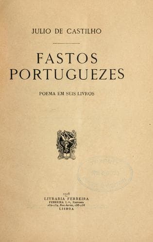 Fastos portuguezes: poema em seis livros