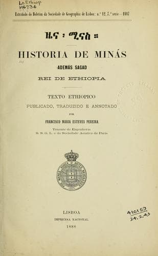 Historia de Minás: 'Además Sagad, rei de Ethiopia
