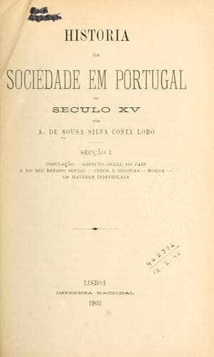 Historia da sociedade em Portugal no seculo XV