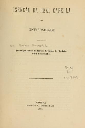 Isenção da Real Capella da Universidade