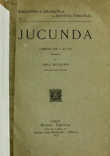 Jucunda: comédia em 3 actos
