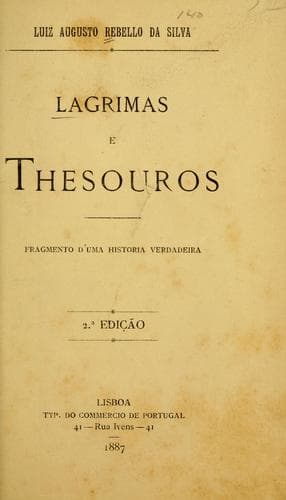 Lágrimas e thesouros: fragmento d'uma história verdadeira