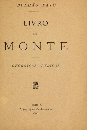 Livro do monte: georgicas, lyricas