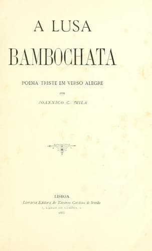 lusa bambochata: poema triste em verso alegre