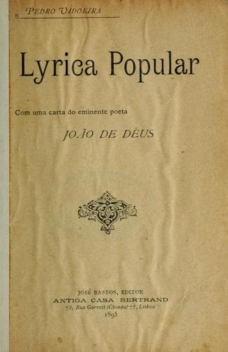Lyrica popular: Com uma carta [de] João de Deus