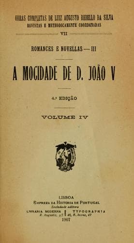 A mocidade de D. João V.
