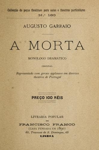A morta: monologo dramatico original