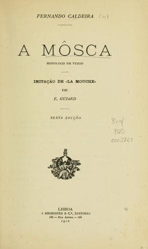A môsca: monologo em verso: imitação de "La Mouche" de E. Guiard