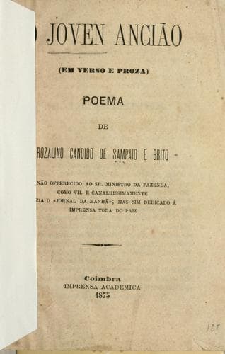 O joven ancião: em verso e proza