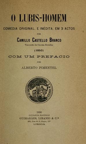 O lubis-homem: comedia original, e inédita, em 3 actos