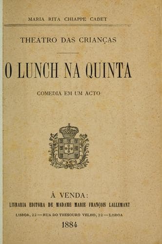 O lunch na quinta: comedia em um acto
