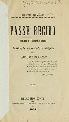 Passe recibo: réplica a Theophilo Braga
