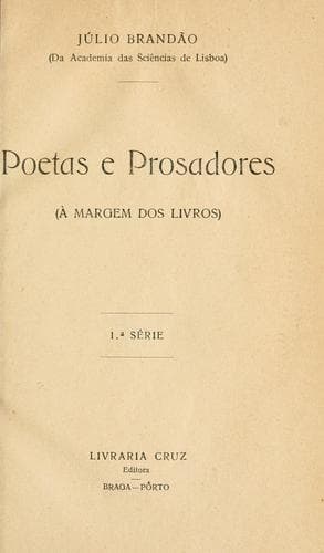 Poetas e prosadores: à margem dos livros.