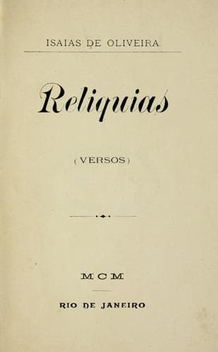 Reliquias: versos.