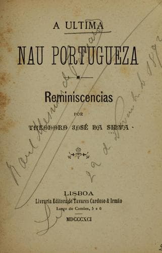 A ultima nau portugueza: reminiscencias