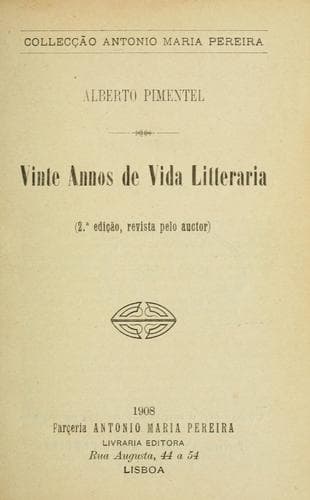 Vinte annos de vida litteraria