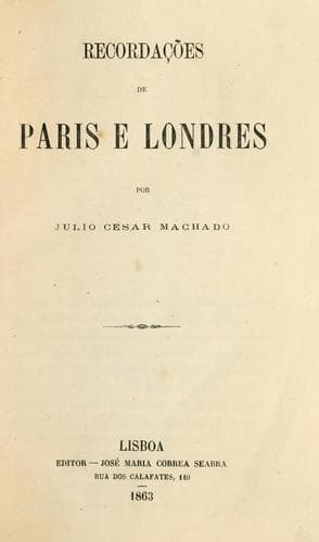 Recordações de Paris e Londres