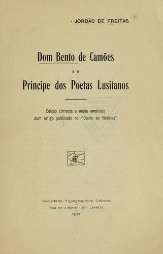 Dom Bento de Camões e o principe dos poetas lusitanos