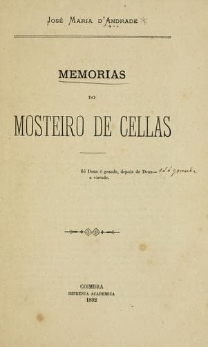 Memorias do mosteiro de Cellas