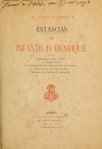 Estancias ao infante D. Henrique