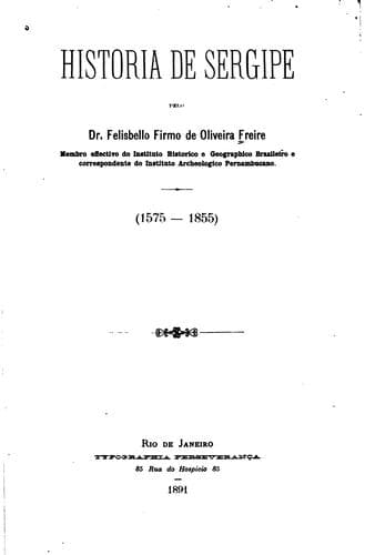História de Sergipe, (1575-1855)