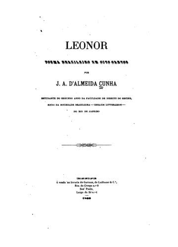 Leonor: poema brazileiro em oito cantos
