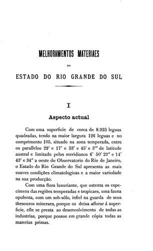 Melhoramentos materiaes do Estado do Rio Grande do Sul