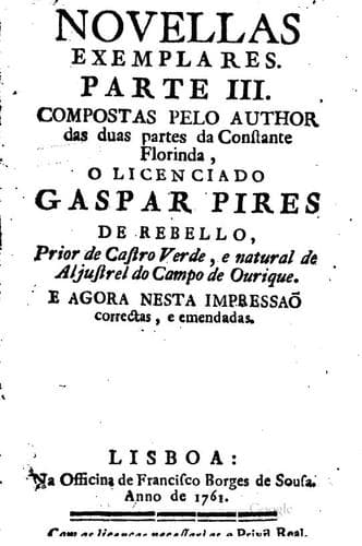 Novellas exemplares, parte III: E agora nesta impressaõ, correctas, e emendadas