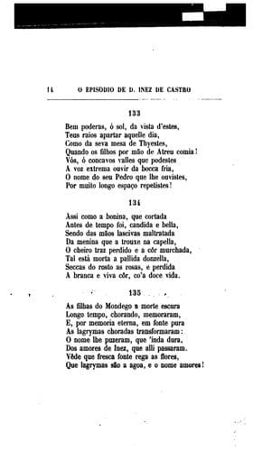 O episodio de D. Inez de Castro: excerpto do canto III dos Lusiadas