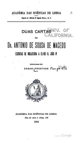 Pamphlets on Antonio de Souza de Macedo
