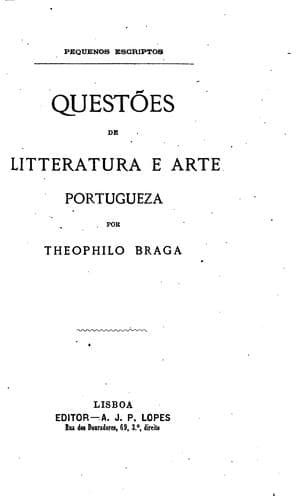 Questões de litteratura e arte portugueza