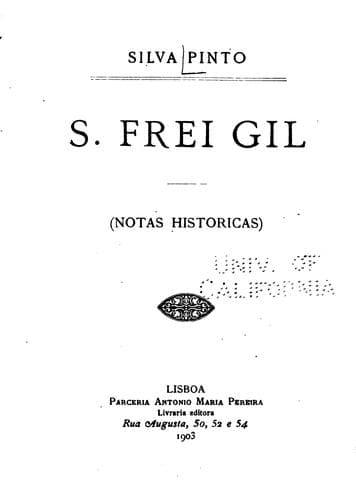 S. frei Gil: (Notas historicas)