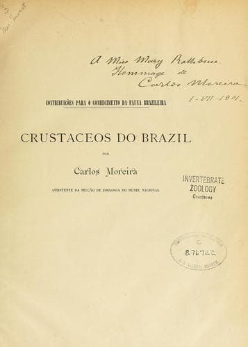 Crustaceos do Brazil: Thoracostraceos
