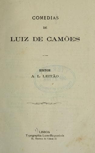 Comedias de Luiz de Camões