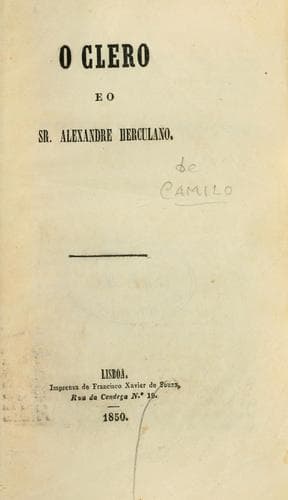 O Clero e o Sr. Alexandre Herculano