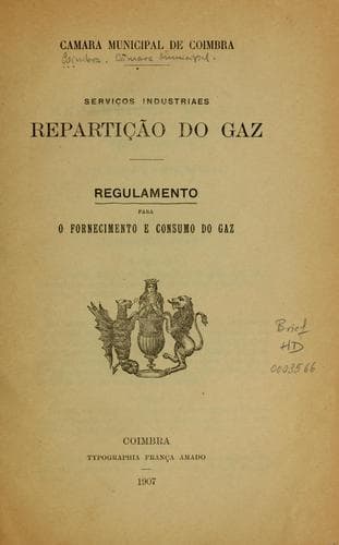 Regulamento para o fornecimento e consumo do gaz