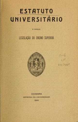 Estatuto universitário e demais legislação do ensino superior