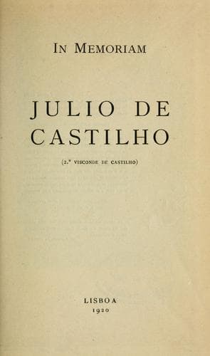 In memoriam Julio de Castilho (2. visconde de Castilho)