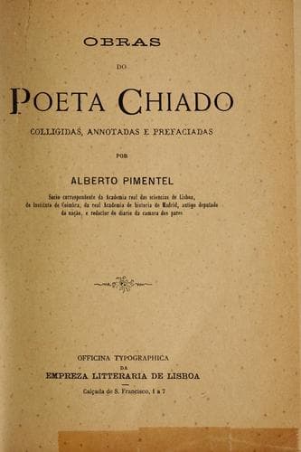 Obras do poeta Chiado