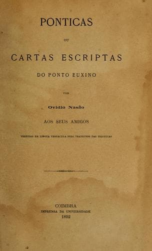 Ponticas: ou, Cartas escriptas do Ponto xenio