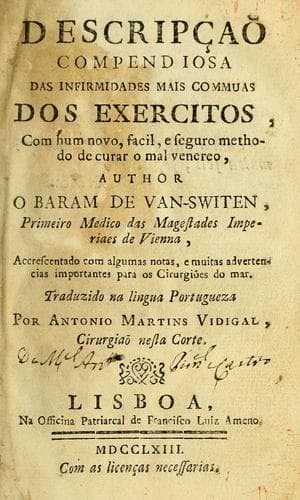 Descripçaõ compendiosa das infirmidades mais commuas dos exercitos: com hum novo, facil, e seguro methodo de curar o mal venereo