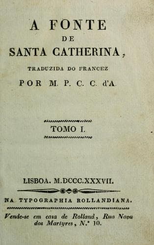 A fonte de Santa Catherina: Traduzida do francez por M.P.C.C. d'A