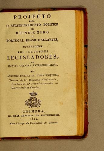 Projecto para o estabelecimento político do Reino Unido de Portugal, Brasil e Algarves