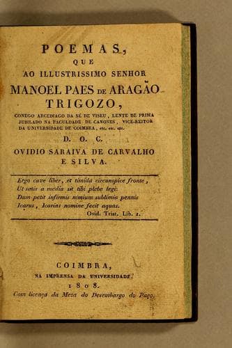 Poemas: que ao illustrissimo senhor Manoel Paes de Aragão Trigozo, ...