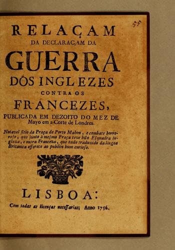 Relaçam do combate, que tiveraõ os francezes com os inglezes: aonde se referem as proezas, que estes tem feito; com algũas noticias da América, e tomada do Forte Bull : E se dá cabal noticia do rendimento da praça de Porto Mahon, expondo-se, e declarando-se alguns capitulos de sua entrega, que por falta de noticias se omittiraõ na primeira relaçaõ e outras cousas notaveis.