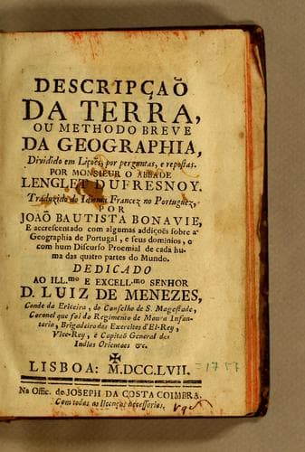 Descripçaõ da terra, ou Methodo breve da geographia: dividido em liçoẽs, por perguntas, e repostas
